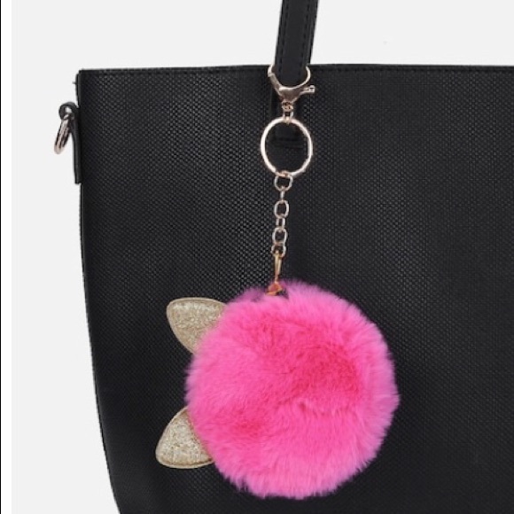 Accessories - 🎉HP 5/23/20! Kitty Pom Pom Keychain Accessories - 🎉HP 5/23/20! Kitty Pom Pom Keychain